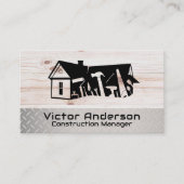 Carte De Visite Logo Outils Construction Builder | Rénovation (Devant)