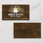 Carte De Visite Logo Outils de la maison | Bois de plan (Devant / Derrière)