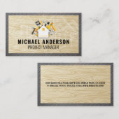 Carte De Visite Logo Outils de la maison | Plan directeur Acier en (Devant / Derrière)