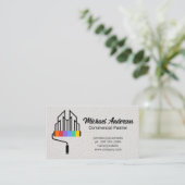 Carte De Visite Logo Paint Roller City | Mur de texture (Debout devant)