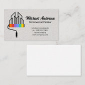 Carte De Visite Logo Paint Roller City | Mur de texture (Devant / Derrière)