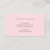 Carte De Visite logo papillon aquarelle rose (Dos)