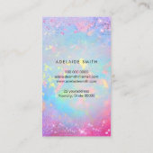 Carte De Visite logo papillon faux chunky parties scintillant cart (Dos)