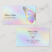 Carte De Visite logo papillon pastel (Devant / Derrière)