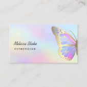 Carte De Visite logo papillon pastel (Devant)