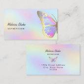 Carte De Visite logo papillon pastel (Devant / Derrière)