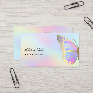 Carte De Visite logo papillon pastel