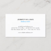 Carte De Visite Logo Papillon peint en bleu sur blanc (Dos)