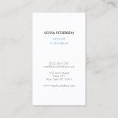 Carte De Visite Logo Papillon peint en bleu sur blanc vertical (Dos)