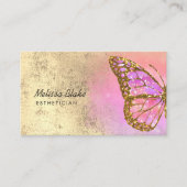 Carte De Visite logo papillon rose (Devant)
