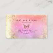 Carte De Visite logo papillon rose (Dos)