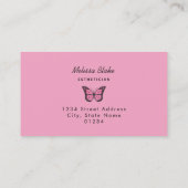 Carte De Visite logo papillon rose (Dos)