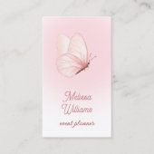 Carte De Visite logo papillon rose dégradé rose (Devant)