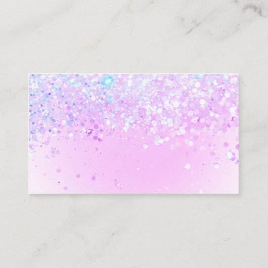 Carte De Visite logo papillon sur fausse parties scintillant merci (Dos)