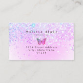 Carte De Visite logo papillon sur la conception fausse parties sci (Dos)