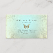 Carte De Visite logo papillon teintes menthe (Dos)