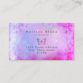 Carte De Visite logo papillon violet (Dos)