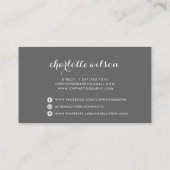 Carte De Visite Logo Pastel Lavender et Grey Watercolor (Dos)