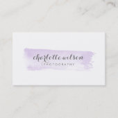 Carte De Visite Logo Pastel Lavender et Grey Watercolor (Devant)