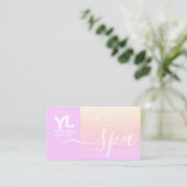 Carte De Visite Logo Pastel Pink Glam Modèle Parties scintillant d (Debout devant)