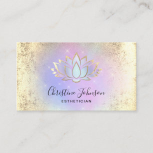 Carte De Visite logo pastel violet lotus