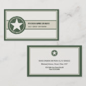 Carte De Visite Logo patriotique de grunge d'étoile de style (Devant / Derrière)