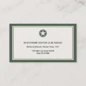 Carte De Visite Logo patriotique de grunge d'étoile de style (Dos)