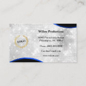 Carte De Visite Logo Patriotique Rouge Bleu Bleu Feu d'Oeuvre (Dos)