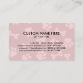 Carte De Visite Logo Paw dans le coeur Service de salon pour anima (Dos)