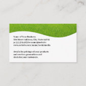 Carte De Visite Logo paysager en herbe | Soins de pelouse (Dos)