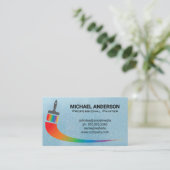 Carte De Visite Logo Peindre le pinceau (Debout devant)