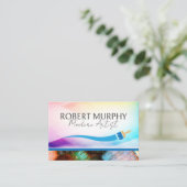 Carte De Visite Logo Peindre le pinceau | Artistique créative (Debout devant)