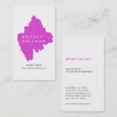 Carte De Visite Logo Peint Unique pour Artistes Maquillage, Beauté (Devant / Derrière)