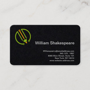 Carte De Visite Logo Pencil Tech Education
