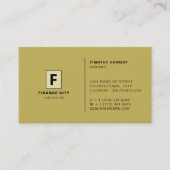 Carte De Visite Logo personnalisé, affaires et finances profession (Devant)