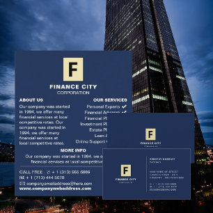 Carte De Visite Logo personnalisé, affaires et finances profession