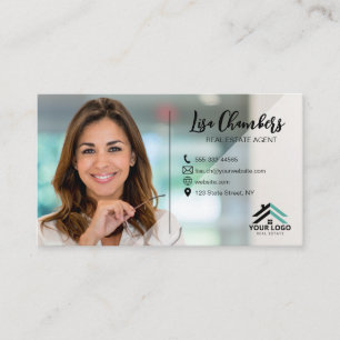 Carte De Visite Logo personnalisé Agent immobilier Realtor Photo
