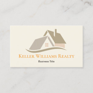 Carte De Visite Logo personnalisé blanc et or pour l'immobilier mo