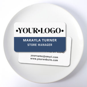 Carte De Visite Logo personnalisé bleu