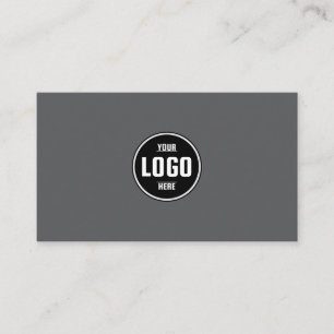 Carte De Visite Logo personnalisé Cercle Moderne Minimaliste Gris