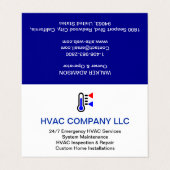 Carte De Visite Logo personnalisé (chauffage CA, Cool HV) (Extérieur déplié)