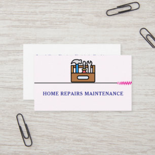 Carte De Visite logo personnalisé construction homme à tout faire