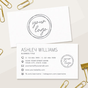 Carte De Visite Logo personnalisé couleur moderne professionnel bl