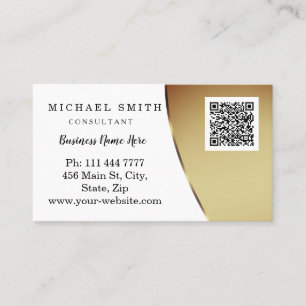 Carte De Visite Logo personnalisé de code QR d'entreprise personn