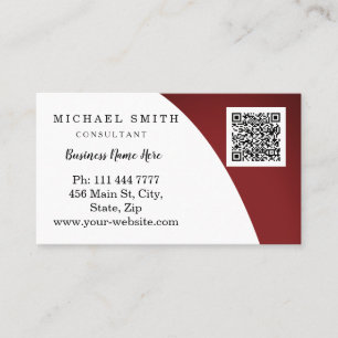 Carte De Visite Logo personnalisé de code QR d'entreprise personn