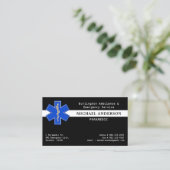 Carte De Visite Logo personnalisé de technicien d'urgence EMS (Debout devant)