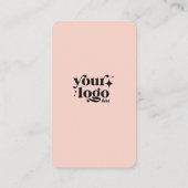 Carte De Visite Logo personnalisé des médias sociaux QR Code Peach (Dos)