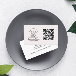 Carte De Visite Logo personnalisé des services de nettoyage minima