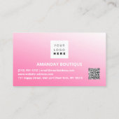 CARTE DE VISITE LOGO PERSONNALISÉ DU CODE QR 20% DE RABAIS D'INSER (Dos)