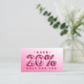 CARTE DE VISITE LOGO PERSONNALISÉ DU CODE QR 20% DE RABAIS D'INSER (Debout devant)